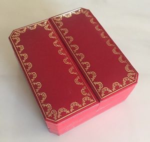 Genuine Authentic Carrier Red Leather Ladies Watch Gift Display Box #537