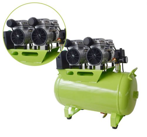 Dental noiseless oil free oilless air compressor motors f/ 3 chairs 60l 236l/min for sale
