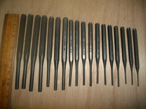 L156 Lot Of 18 Cornwell Punches 5/16&#034; To 3/32&#034;