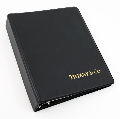 Authentic Tiffany &amp; Co Binder-Gold Lettering- Black 3 Ring Binder Notebook