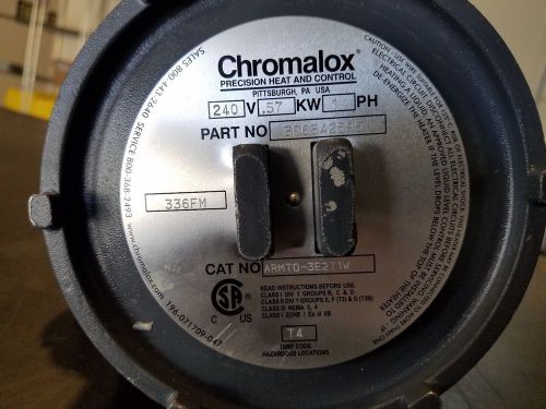 Chromalox screw plug immersion heater 240v .57kw 1ph armto-3e2t2xx, 306342595 for sale