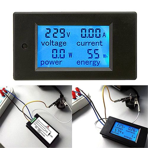 6.5-100V 20A LCD Digital Voltage Volt Current Power Meter Ammeter Voltmeter
