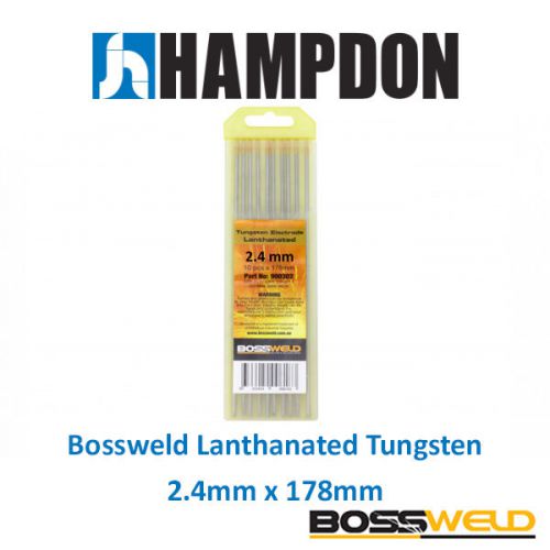 Bossweld lanthanated tungsten 1.6mm x 178mm (pkt 10) - 900302 for sale