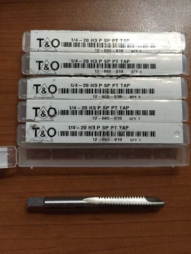 T&amp;O 12-665-010 High Speed Steel Spiral Pointed Plug Tap lot of (6)