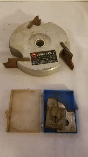 Vintage Powr Kraft Molding Head W/ Knives Montgomery Ward # 84-2275 4000RPM Max
