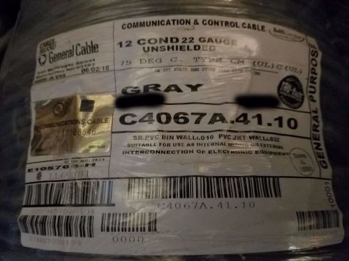 Carol C4067A 22/12C Unshielded Tinned Copper Communication/Control Cable Gy/20ft
