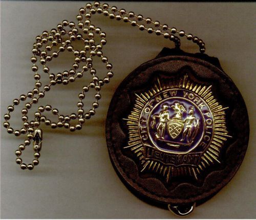 Nypd-lieutenant-style cut-out neck hanger with chain (badge not included) for sale