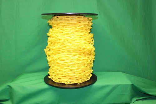 Plastic chain 1-1/2&#034; x 200 ft  - yellow, new in box for sale