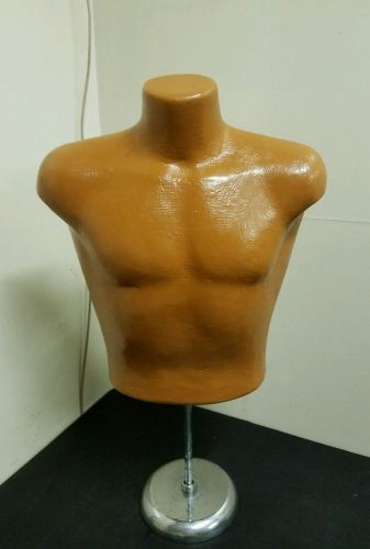 1 MANNEQUIN +1 STAND 1 MALE FLESH DRESS BODY TORSO FORM - DISPLAY CLOTHING