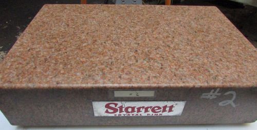 Starrett Crystal Pink Granite Grade B Surface Plate 12&#034; x 18&#034; x 4&#034;