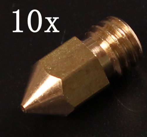 10pcs 0.4mm extruder nozzle print head for 1.75mm mk8 3d printer for sale