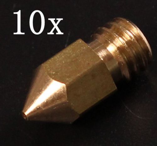 10pcs 0.4mm Extruder Nozzle Print Head for 1.75mm MK8 3D Printer