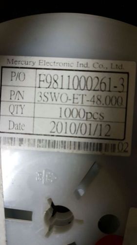 1000x MERCURY 3SWOET-48.000 3SWO-ET-48.000MHz OSCILLATOR 48MHZ, 7MM X 5MM, HCMOS