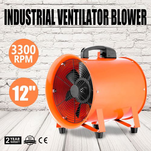 12&#034; Industrial Fan Ventilator Extractor Blower Rubber Feet 110V 250MM Basement
