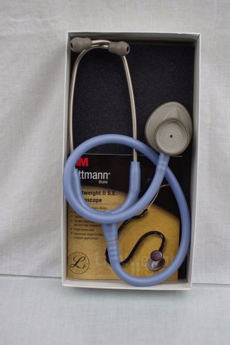 3m littmann lightweight ii s.e. stethoscope, ceil blue tube, 28 inch, 2454 bk3 for sale