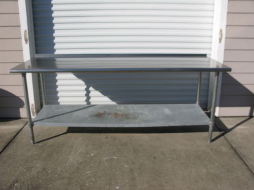 Duke commercial 84&#034; stainless steel work table w/undershelf sub7201m nsf for sale
