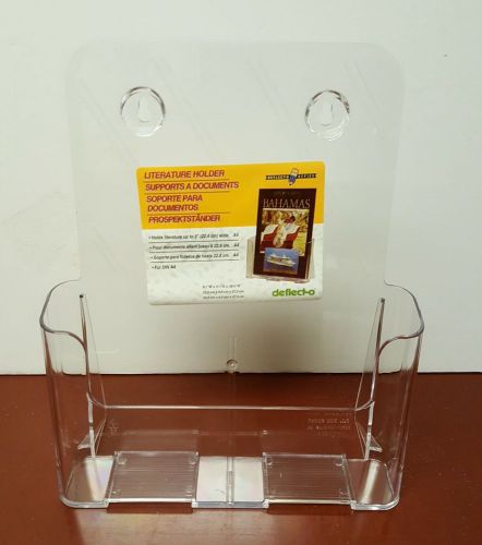 Deflect-O 77001 One-Pocket Rigid Plastic Magazine Display Rack Clear, box of 7