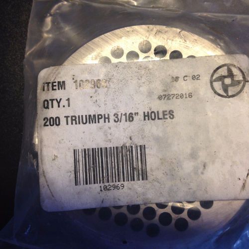 Meat Grinder Plate Triumph 200 Triumph 3/16 holes with hub