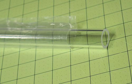 2 PC CLEAR ACRYLIC TUBES 1&#034; OD DIAMETER 3/4&#034; ID 12 INCH LONG PLEXIGLASS LUCITE