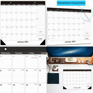 Nekmit 2021 Yearly Monthly Desk Pad Calendar, Wall Calendar for 2021, Black