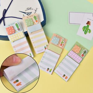 Cactus Kawaii Memo Pad Sticky Notes Cute Office Supplies Bookmark Paper Stick BA