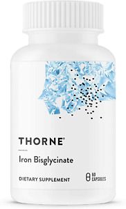 Thorne Research - Iron Bisglycinate - 25 mg Iron Supplement for Enhanced Without