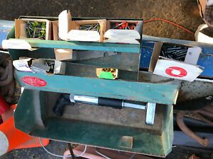VINTAGE OMARK Powder Activated DRIVE-IT heavy duty tool, Orig Box, Pins, Loads