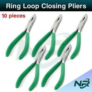 NRsurgical 10 pieces 5&#034; Loop Closing Pliers Close Jump Rings Jewelry Making Tool