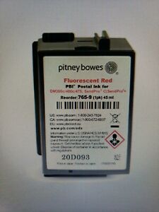 Brand New, Pitney Bowes 765-9 Florescent Red Ink Cartridge