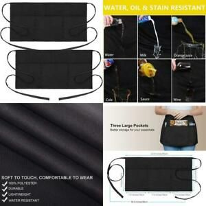 Will Well 3 Pockets Waitress Aprons, Waiter Server Waist Aprons For Women Men, B