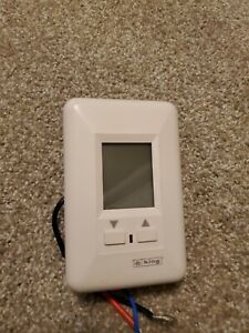 KING ELECTRONIC ESP230 7-DAY PROGRAMMABLE THERMOSTAT, 22A, 208/240V, WHITE