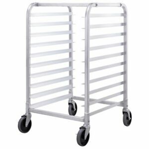 Costway 10 Sheet Aluminum Bakery Rack Silver Commercial Cookie Bun Pan Kitchen