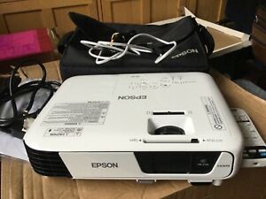 Epson EB-S31 projector in bag with remote and leads