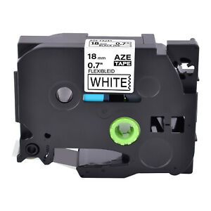 1PK Fits Brother P-Touch PT-H300 TZ TZe-FX241 White Flexible Label Tape 18MM