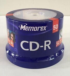 Memorex CD-R (52X, 700 MB, 80 Minutes) - 50 Pack Brand New Sealed