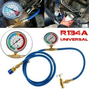 AC R134A Car Air Conditioner Refrigerant Recharge Hose Gauge Accessories