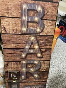LED MARQUE “ BAR” SIGN “ New” in box battery opp