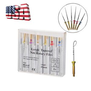 EASYINSMILE Endo NITI Engine Files Endodontic Large Tepered Rotary Files 6 files
