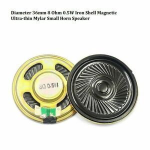Diameter 36mm 8 Ohm 0.5W Iron Shell Magnetic Ultra-thin Mylar Small Horn Speaker