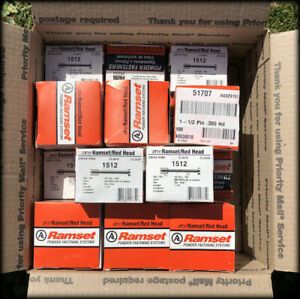Ramset Red Head 1-1/2&#034; #1512 .300 Diameter Drive Pins - 20 Boxes of 100 Per Box