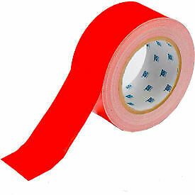 Brady 104313 ToughStripe Floor Marking Tape, Polyester, 2&#034;W X 100&#039;L, Red 104313