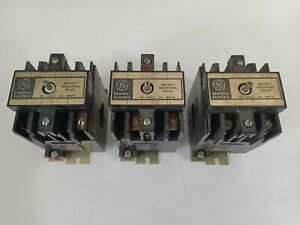 Lot of (3) GE General Electric CR120B020** Contact Relay 120VAC Coil
