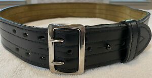 Safariland Model 87 Black Duty Belt Suede Lined Size 38 2 1/4&#034; Professional Used