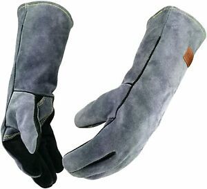 WZQH 16 Inches,932,Leather Forge 16 inches(One-size-fit-most), Black-gray
