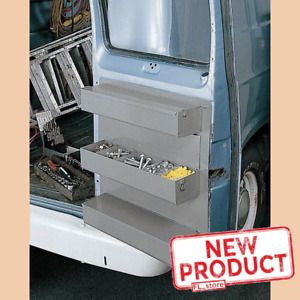 20 Gallon Truck Van Door Storage Tray Adjustable Steel Powder Coated Gray NEW