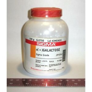 Sealed 100 gram Bottle of Sigma D(+) Galactose
