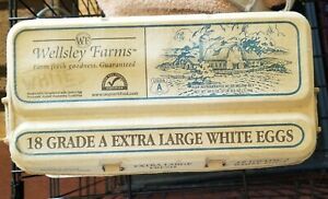 1 Cardboard Egg Carton - Held 18 Grade A Xtra Large Eggs - Empty