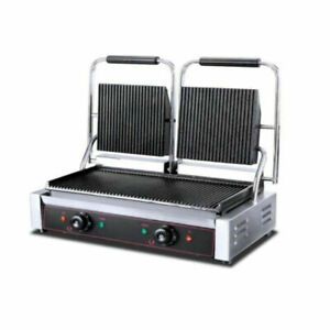 Commercial Double Electric Griddle Multigrill Waffle Maker, Sandwich Press, BBQ