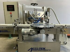 Liquid Filling Filler, Vibrating Bowl Sorter / Inserting, Capping Line; Accutek