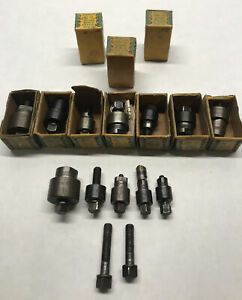 Lot of 12 Vintage Greenlee Radio Chassis Punches No 730 1/2” 7/8” 11/16” 1 1/16”